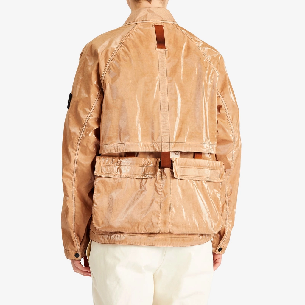 Stone Island Men's Mussola Prismatica Pietra Jacket Sienna